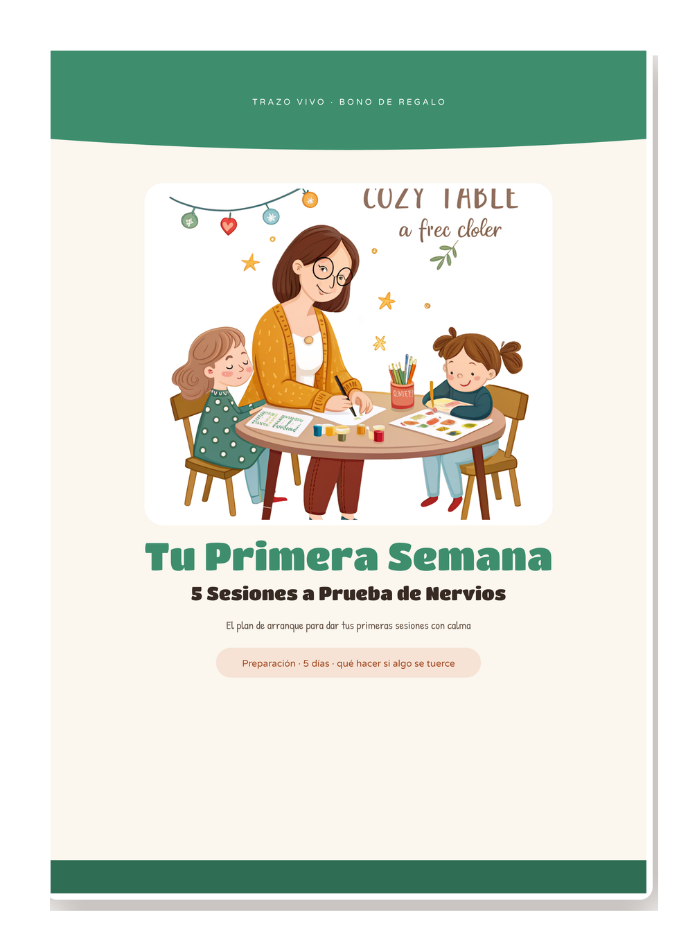 Mini-portada del bonus: Tu Primera Semana: 5 Sesiones a Prueba de Nervios